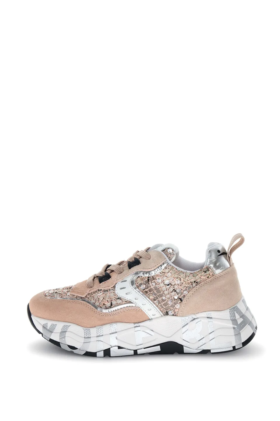Voile Blanche Club 105 201981803 sneakers rosa bianco argento
