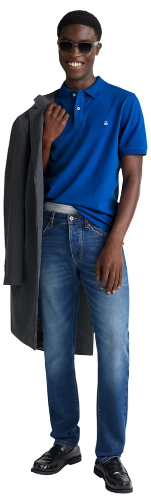 United Colors of Benetton Polo Uomo Slim Manica Corta Patch Logo