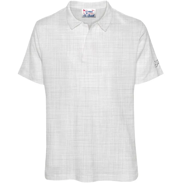 MC2 Saint Barth Fraser Polo Bianca Lino