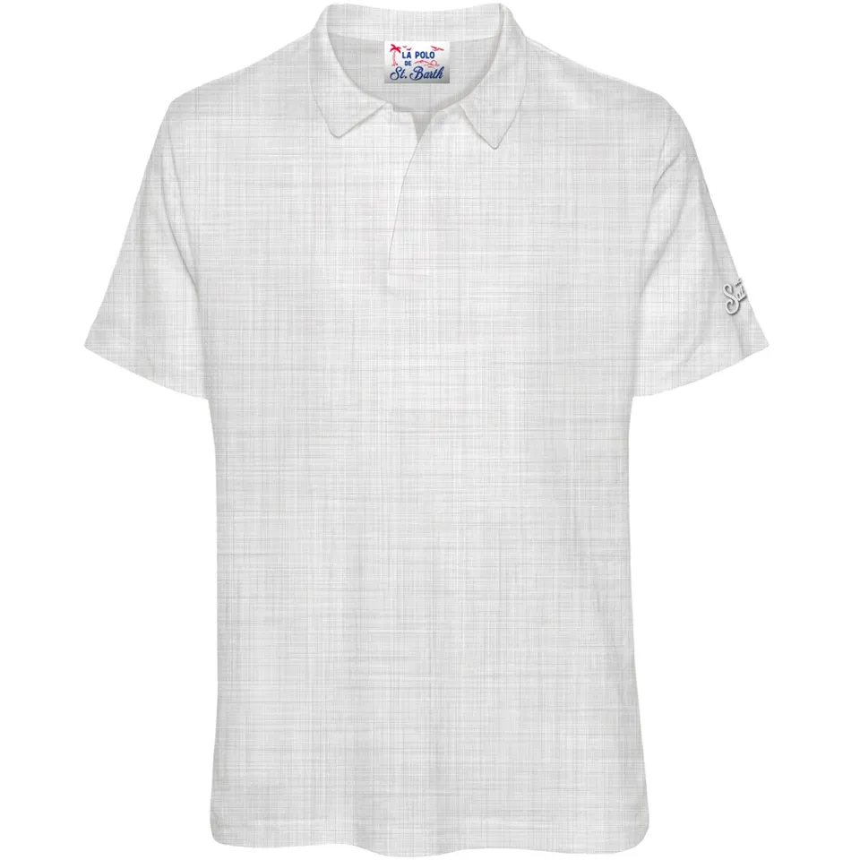 MC2 Saint Barth Fraser Polo Bianca Lino
