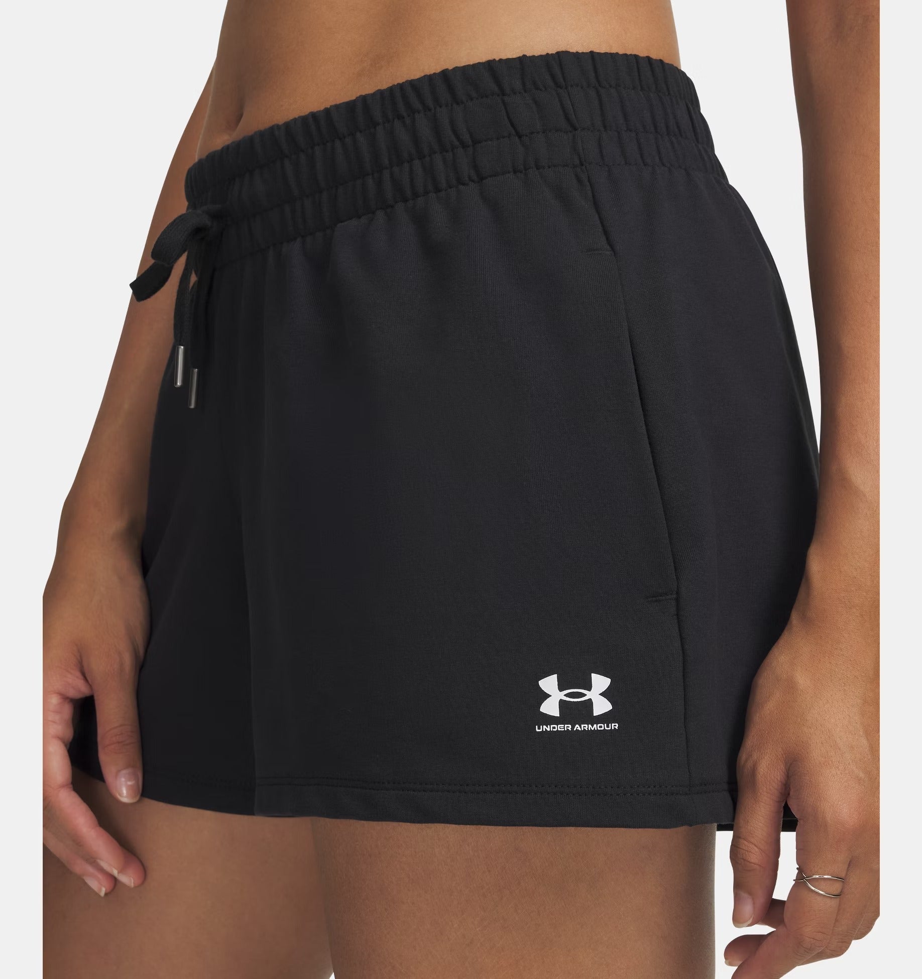 Under Armour Sport Terry 77-6011022 Shorts Donna Nero