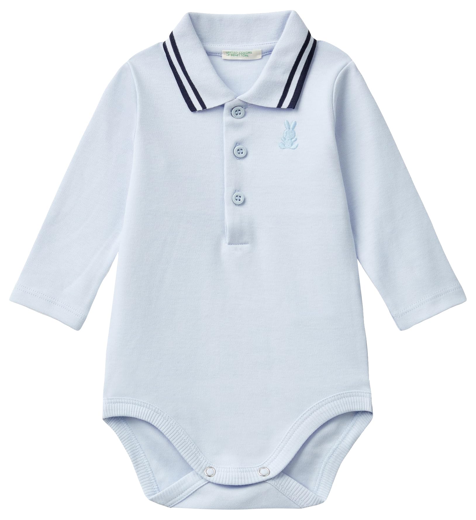 Benetton 3cdiab00f Body Neonato Manica Lunga Cotone Bianco