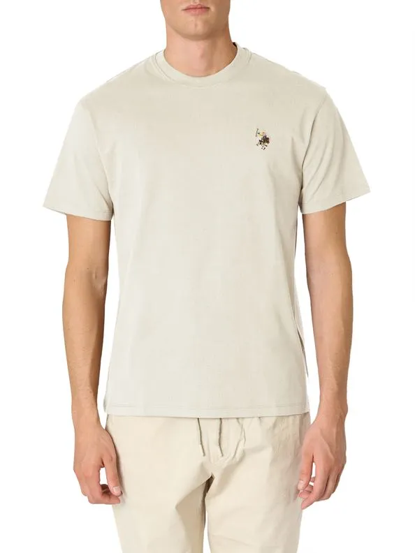 U.S. Polo Assn. US43154033 T-shirt Uomo Beige Cotone