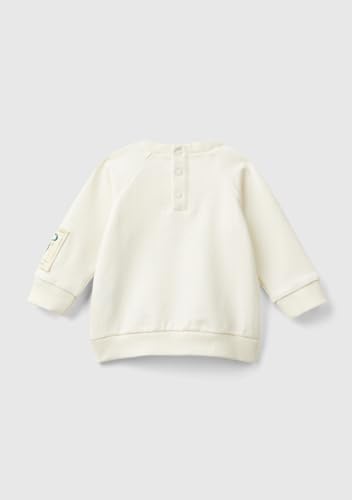 Benetton Felpe 32kna1054 Felpa Cappuccio Panna 50