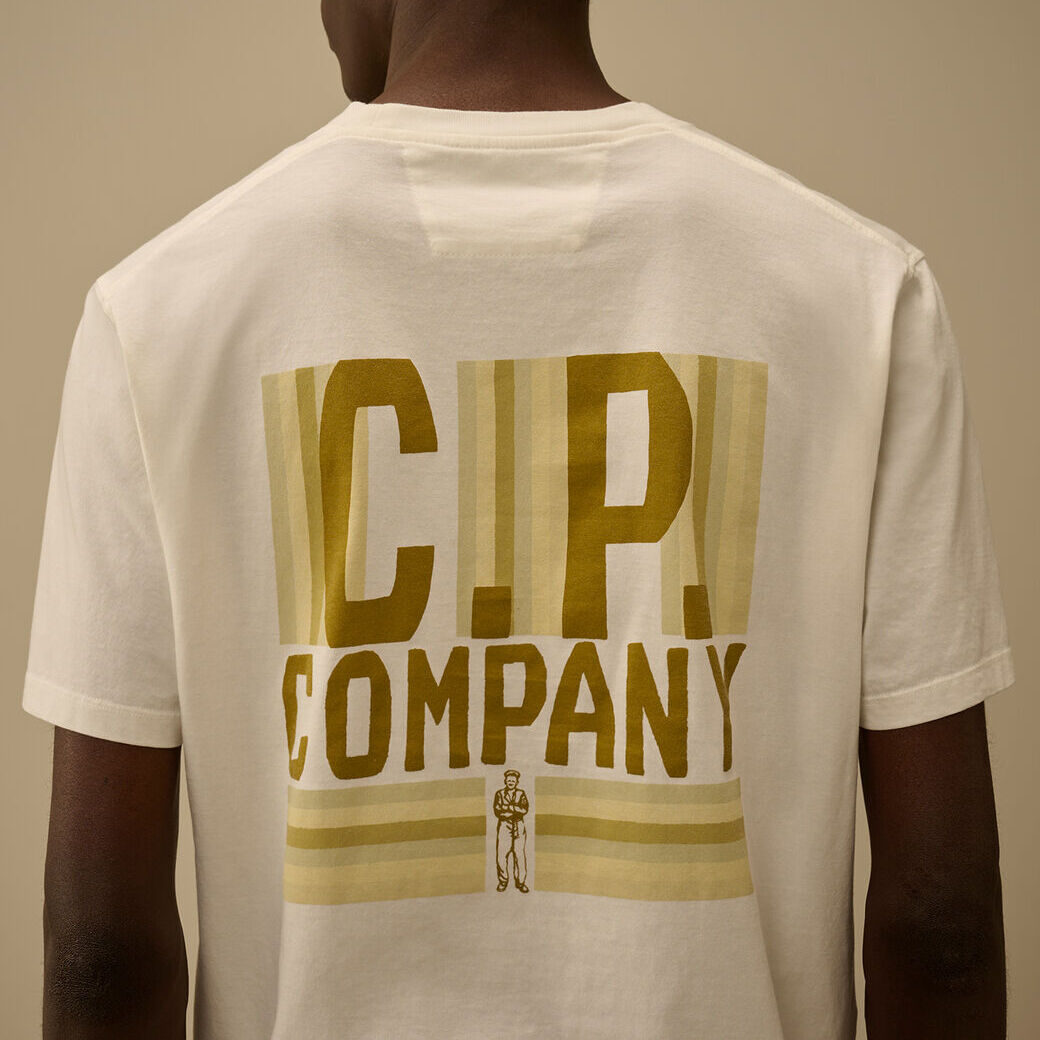 C.P. Company British Sailor MTS174A T-shirt uomo bianco cotone