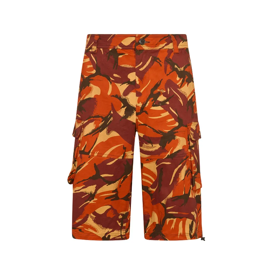 Martine Rose Utility Short pantaloncini orange camo cotone