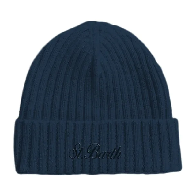 MC2 Saint Barth Wengen Wool 00044M Berretto Lana Blu Notte