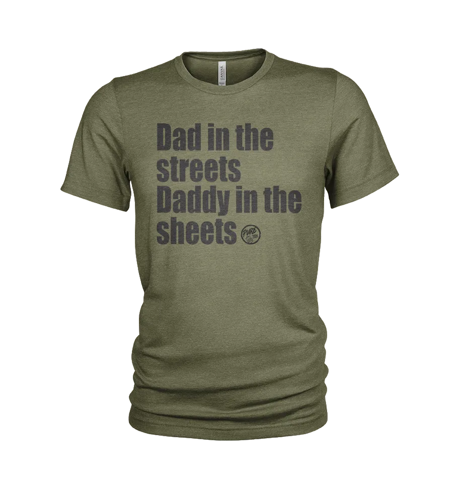 Pure Trash Dad in the Streets t-shirt uomo vintage cotone