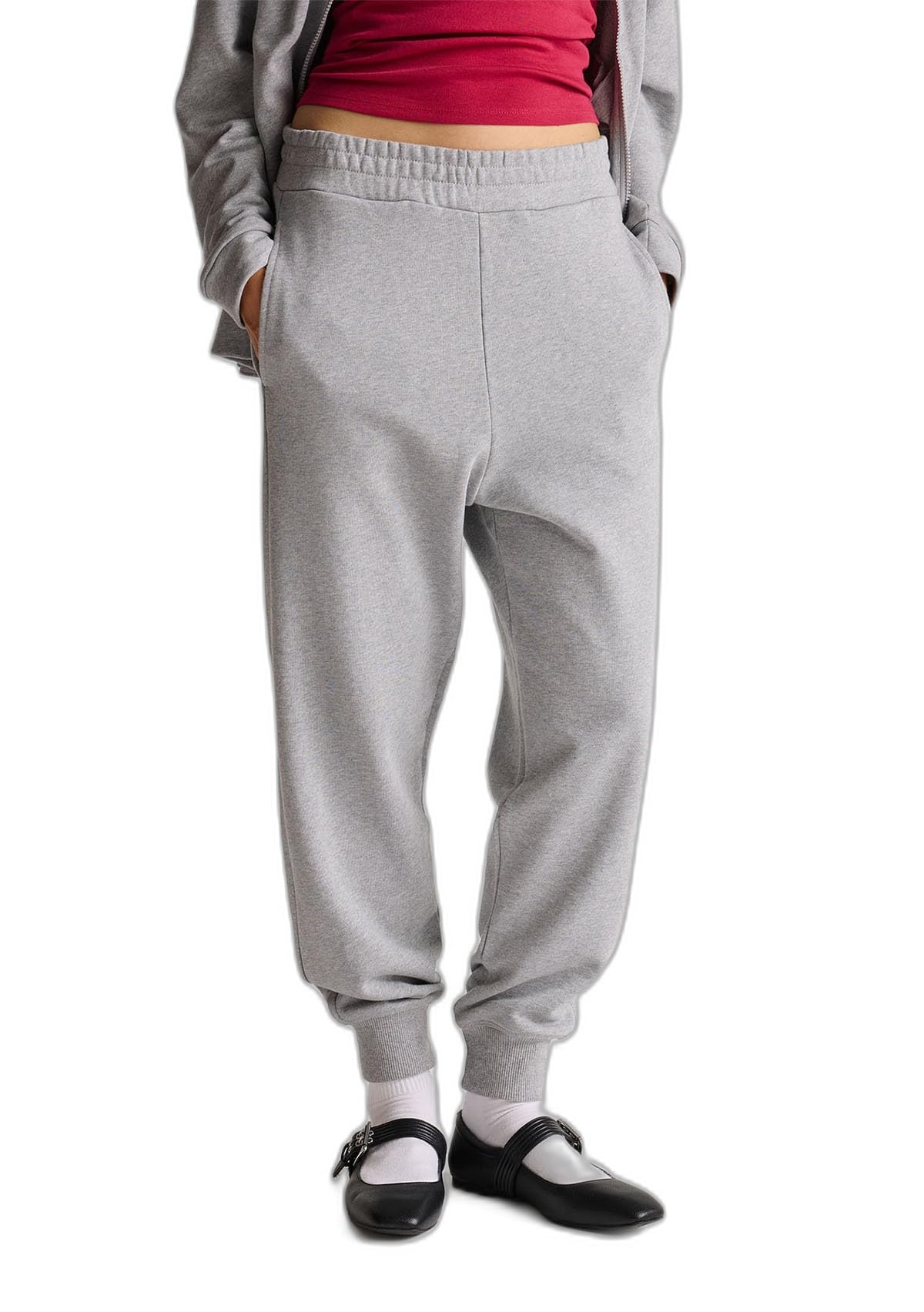 Benetton Pantaloni Donna elasticati regular fit polsino