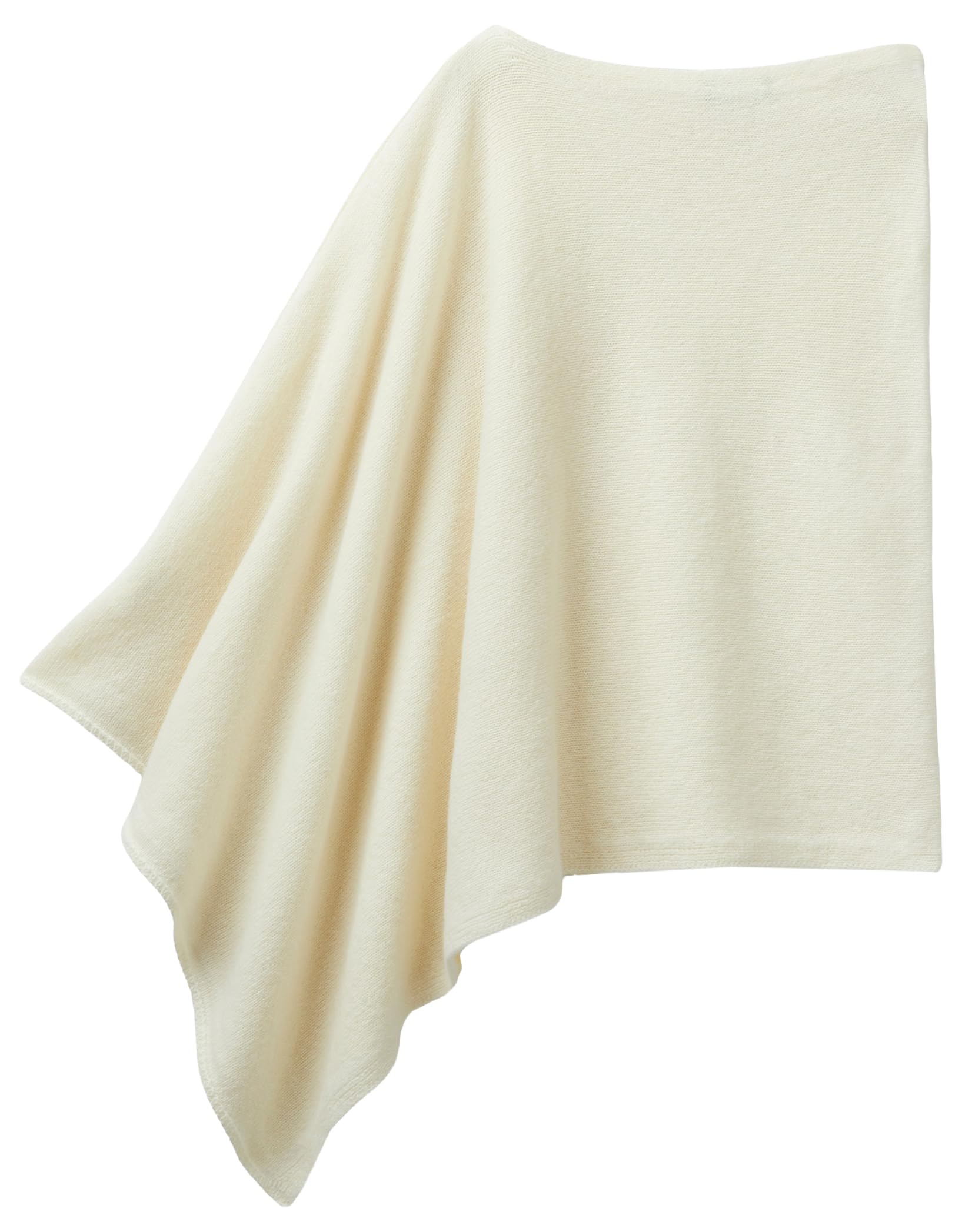 Benetton Mantella Donna 100% Lana Shetland Filato Italiano