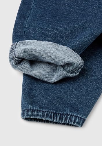 Benetton Bimbo Pantalone Denim Felpa 74 Elastico Tasche