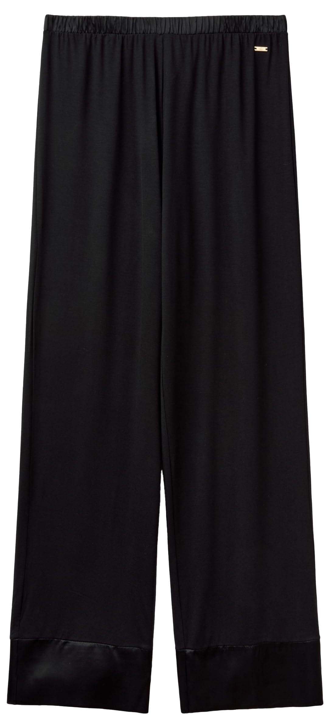 Benetton Pantalone Pigiama Donna Modal Taglia M Bordo Seta