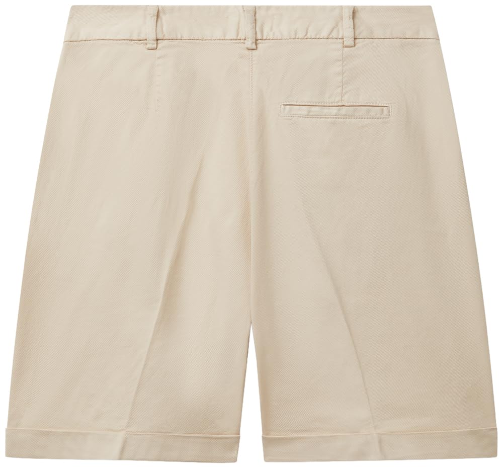Benetton 4CDRD901W Bermuda Donna Beige in Cotone Regular Fit