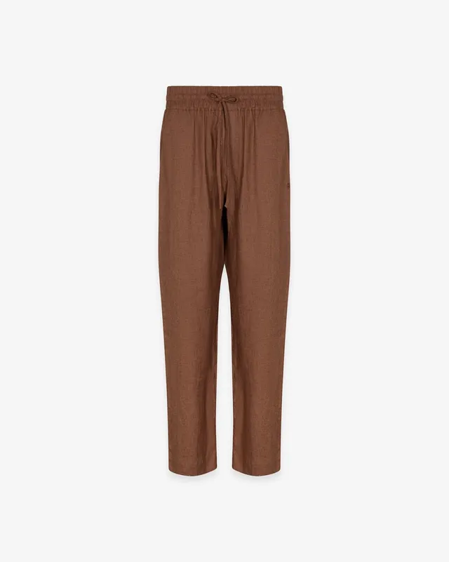 Hinnominate HMABM01552 pantalone uomo lino moka
