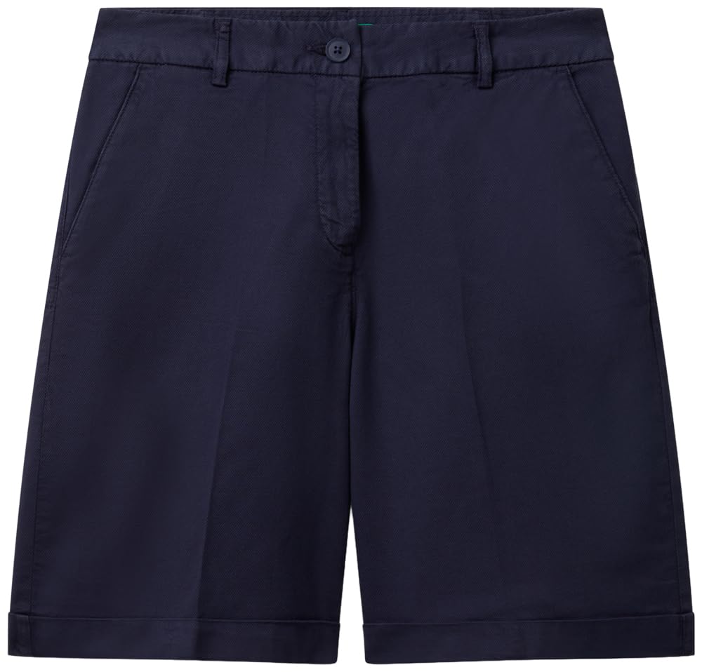 Benetton 4CDRD901W Bermuda Donna Blu 36 Cotone
