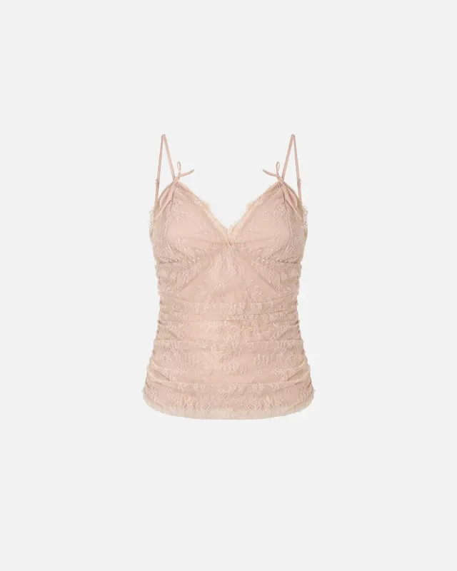 Pinko Fragola 106726 A378 Top Pizzo Rosa Slim