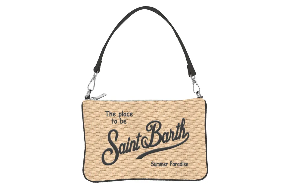 MC2 Saint Barth Parisienne Mini pochette beige paglia