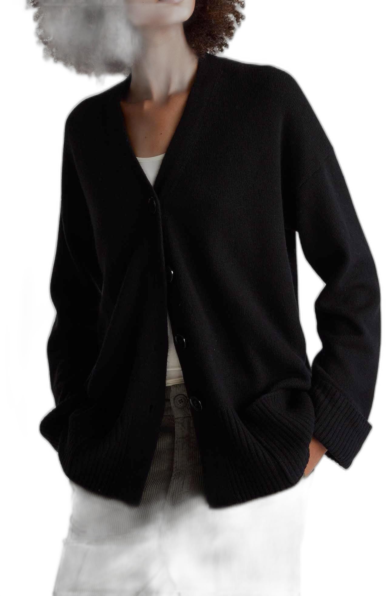 Benetton Maglieria Cardigan Scollo V Donna Tasche