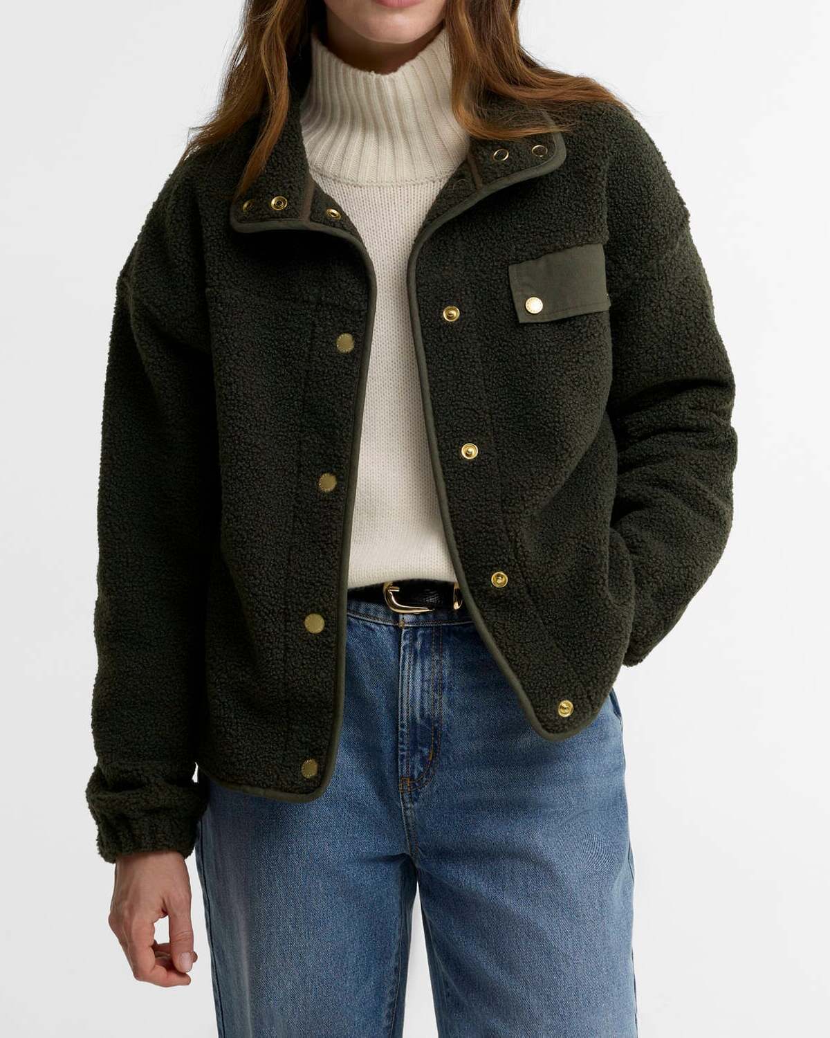Barbour Mabel LFL0095 giacca pile olive donna