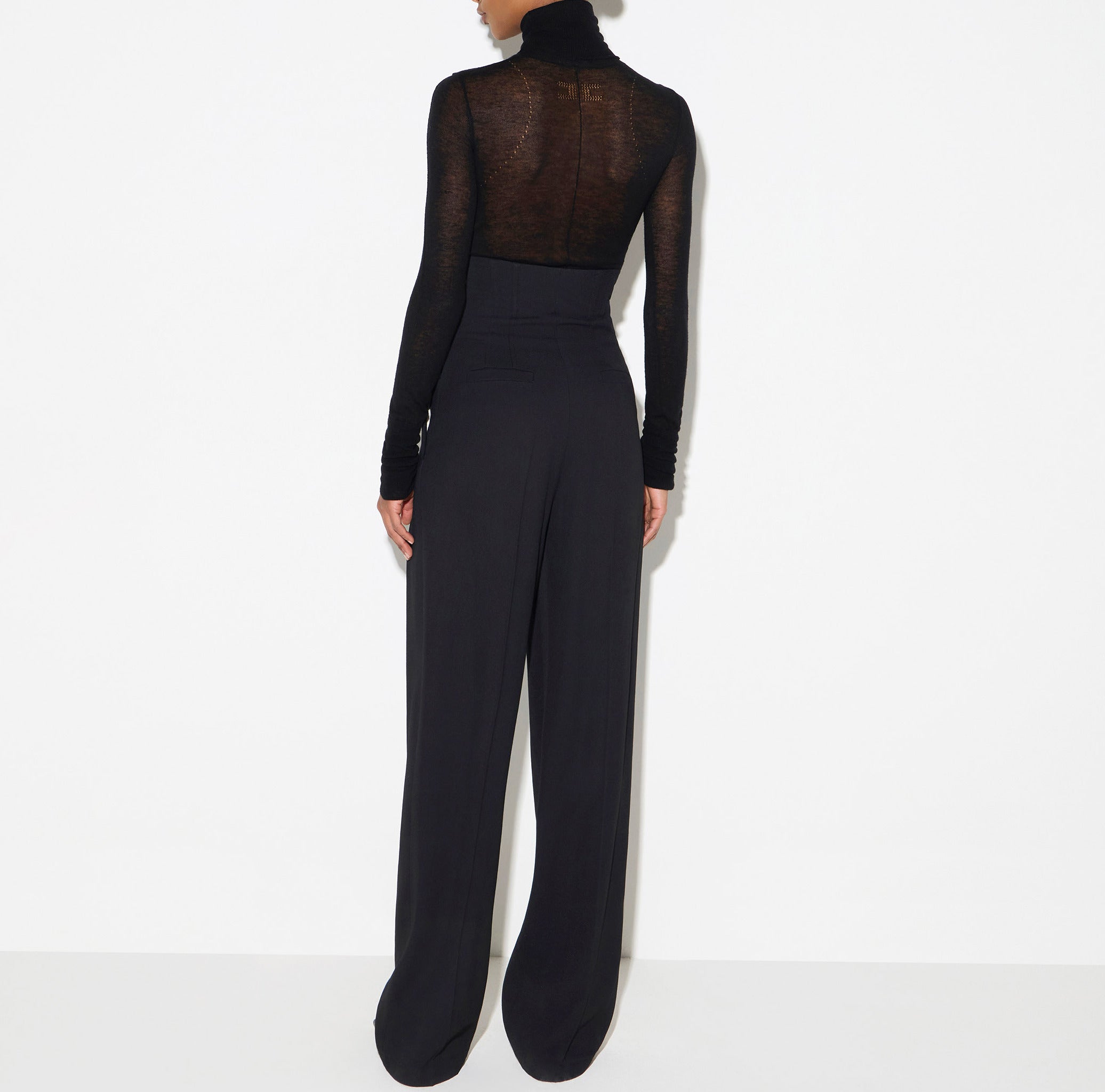 Elisabetta Franchi MK04W68E2 Maglia Lana Nera Dolcevita