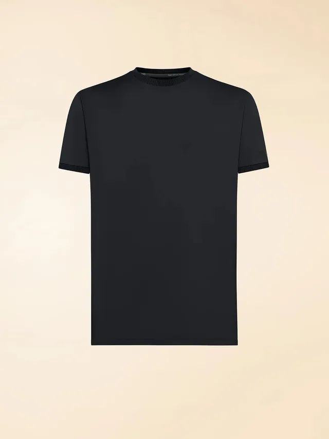 RRD 26206 Oxford t-shirt nero regular cotone uomo