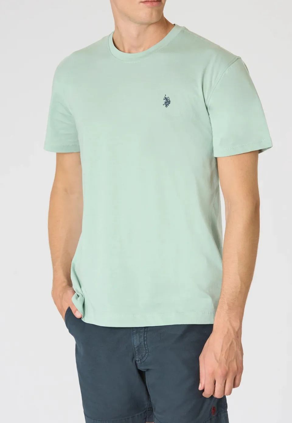 U.S. Polo Assn. Mayn US43154040 T-Shirt Cotone Verde Acqua Uomo
