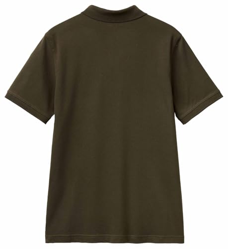 Benetton Polo M/M Maglia Polo Slim Patch Logo Cuore