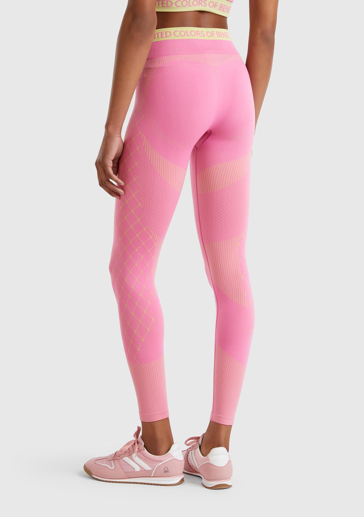 Benetton Leggings Donna seamless alla caviglia monogram