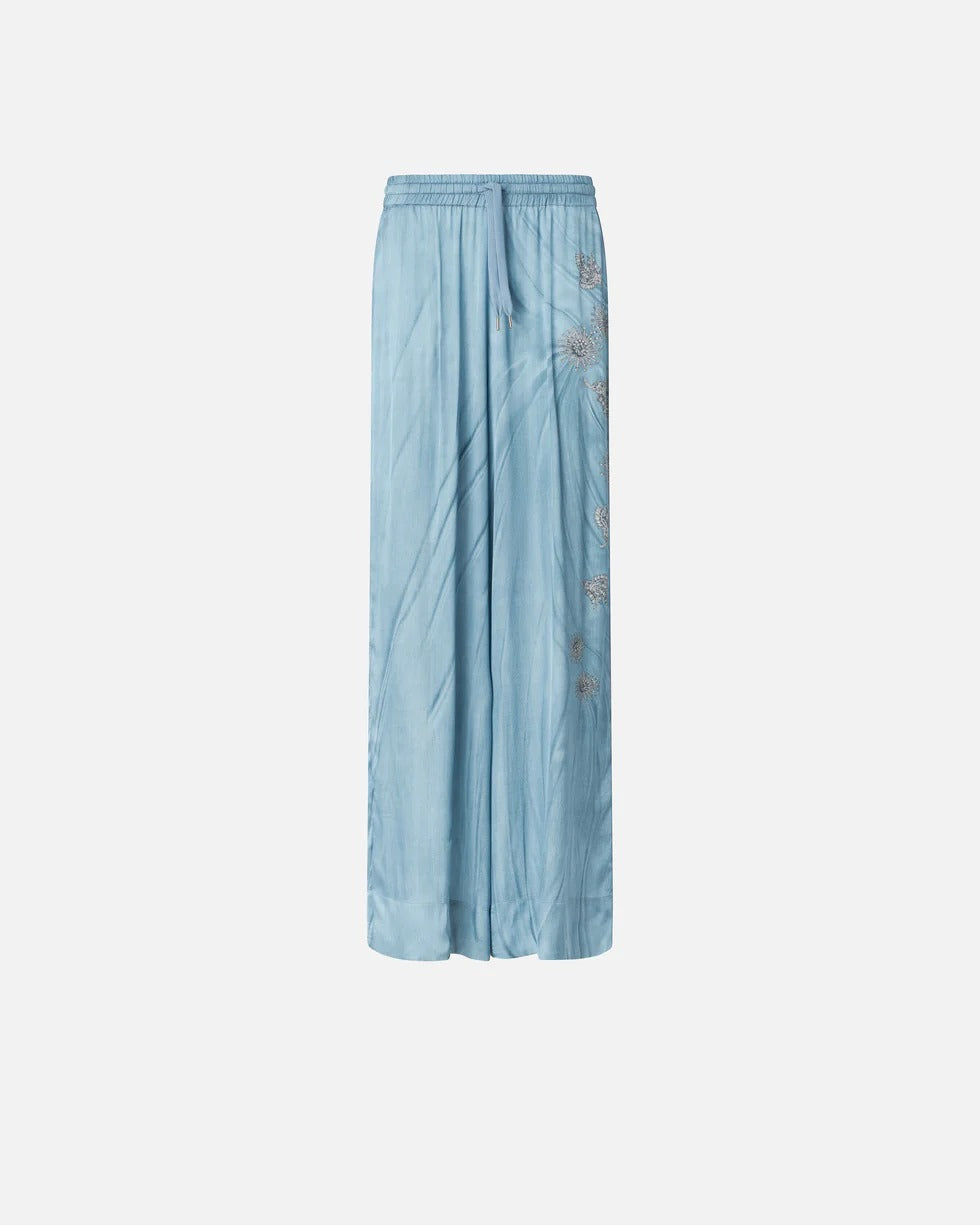 Pinko Rikky 106210 A374 pantalone donna blu viscosa