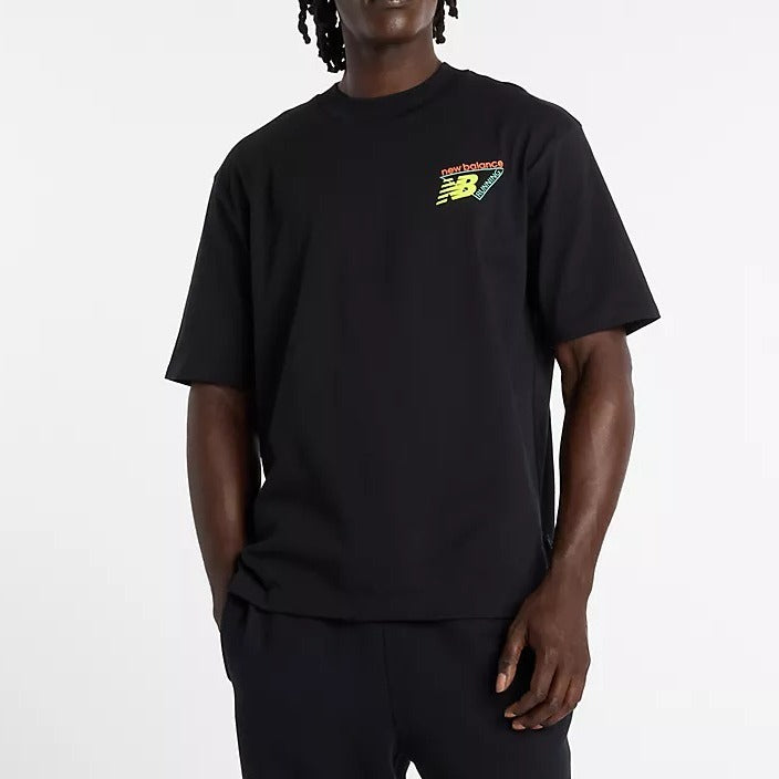 New Balance MT61V4Z Classic Tri-Logo T-Shirt Nera Heat Map Taglia L