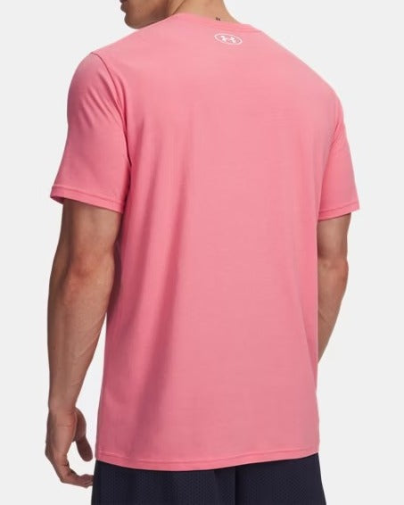 Under Armour Left Chest T-Shirt Uomo Rosa Cotone