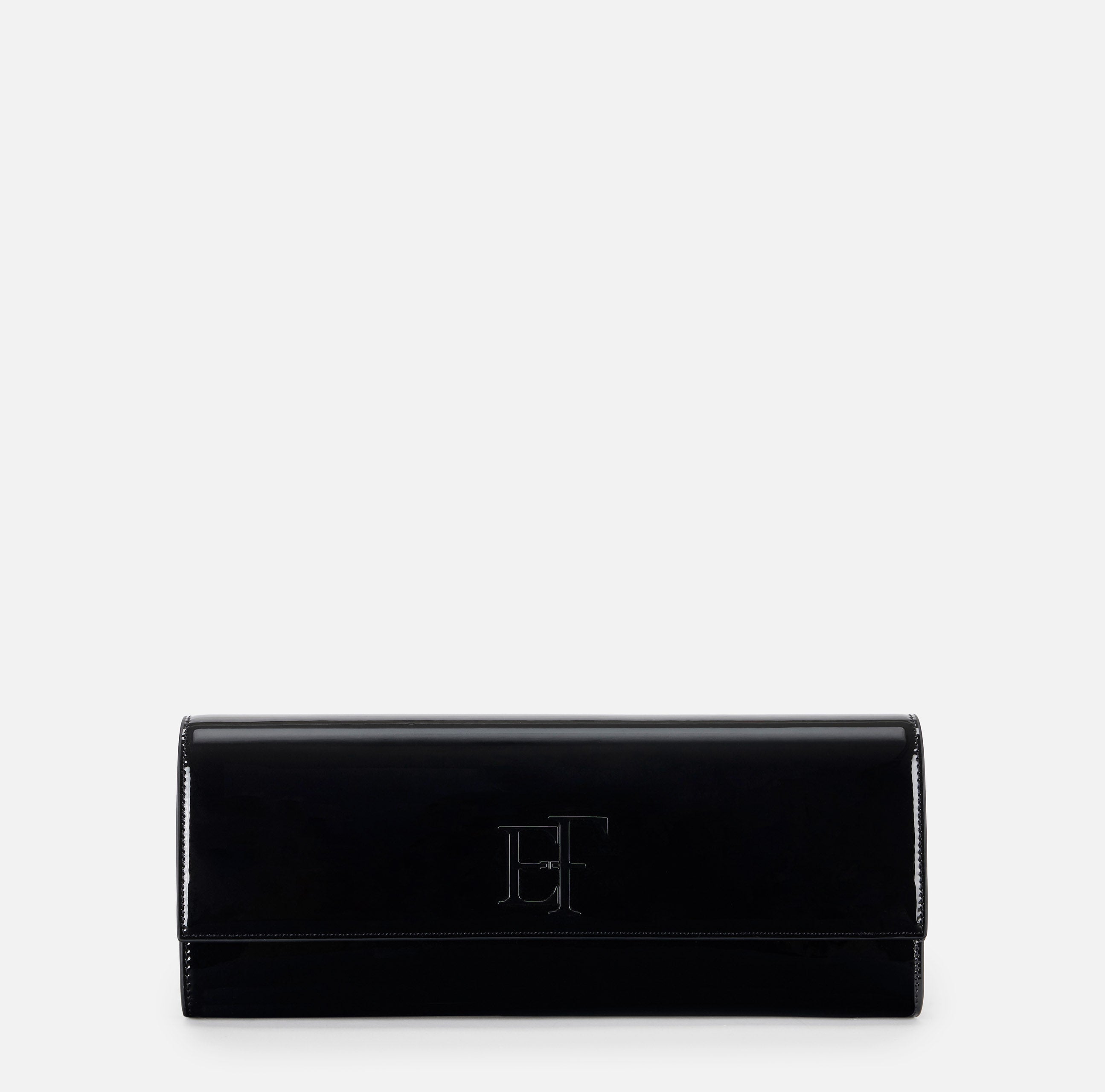 Elisabetta Franchi BS29A67E2 Clutch Venice Nero Vernice