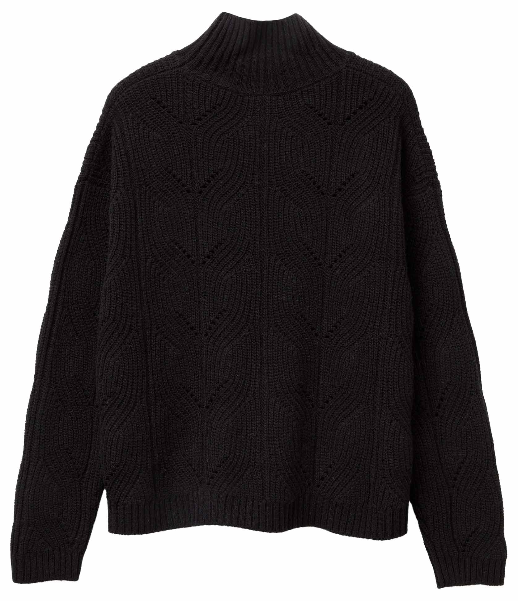 Benetton Maglieria 1fdfd10f2 Maglia Donna Collo Alto Nero Inglese