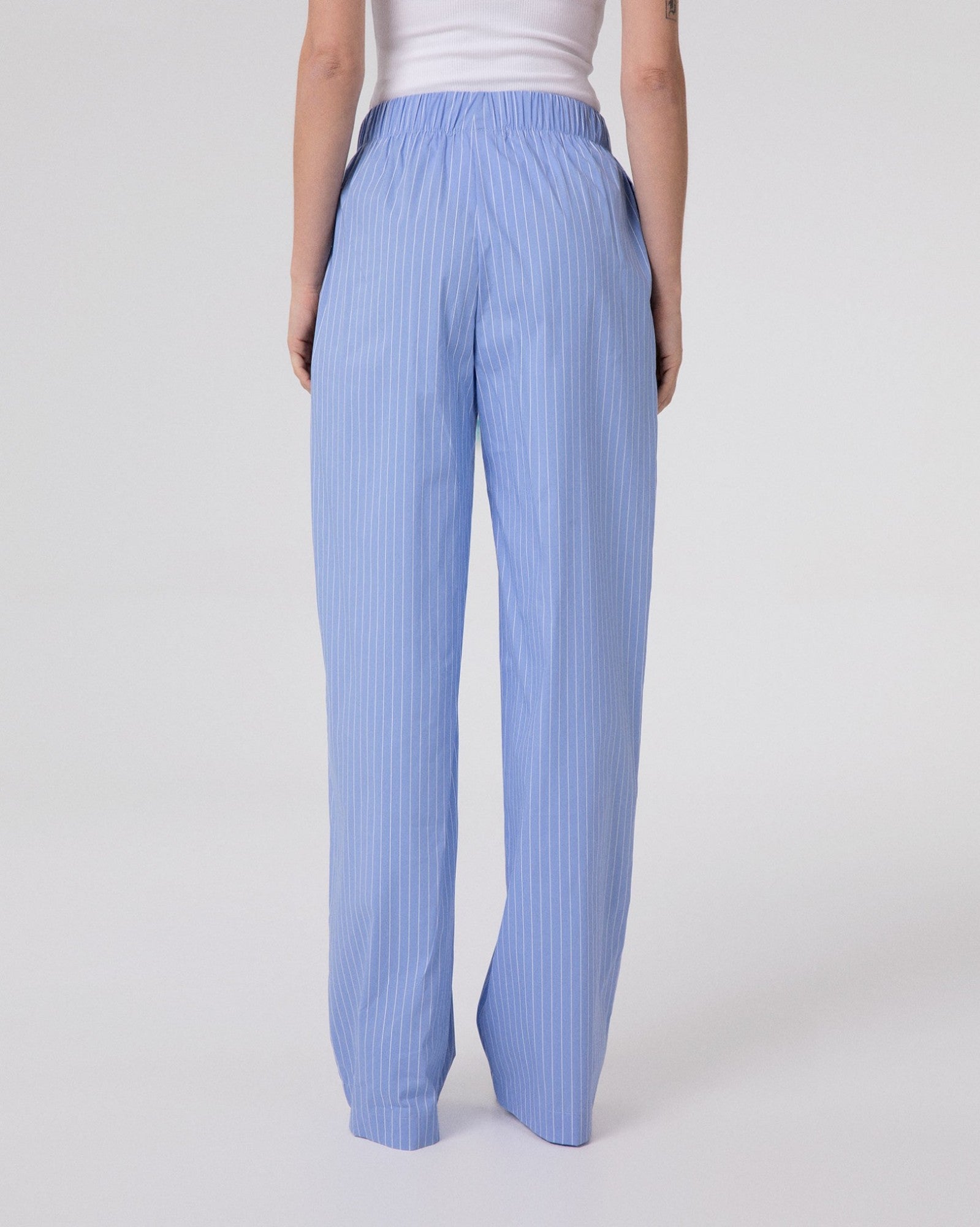 Hinnominate HMABW02617 Pantalone Donna Righe Azzurro cotone
