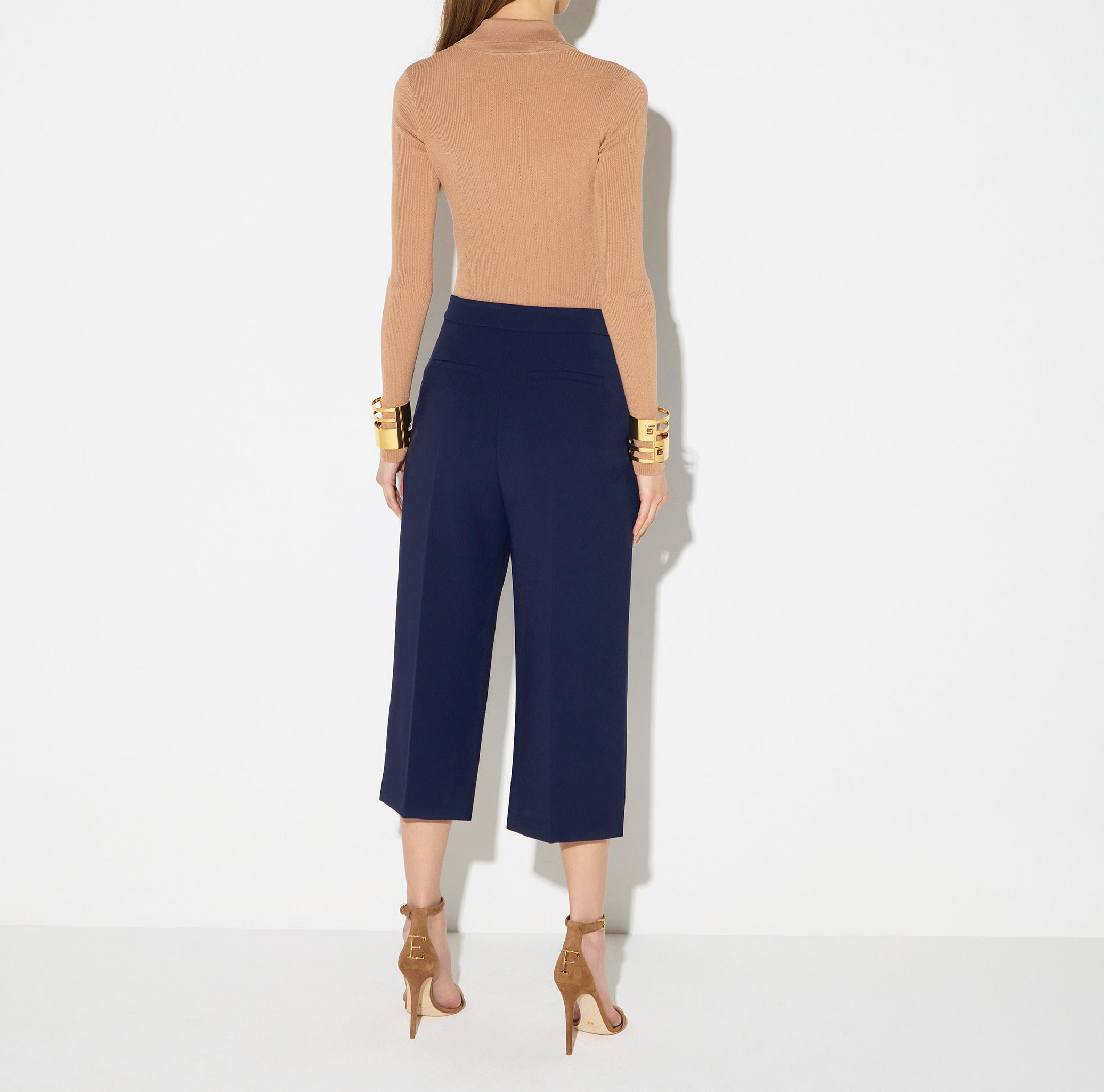 Elisabetta Franchi BK02B66E2 body maglia pelle costine