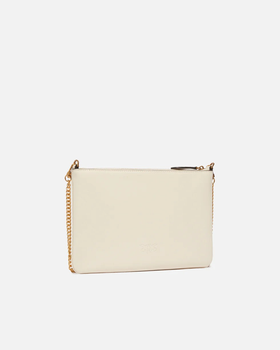 Pinko Flat Love Simply 100455 A0F1 borsa bianco antique gold