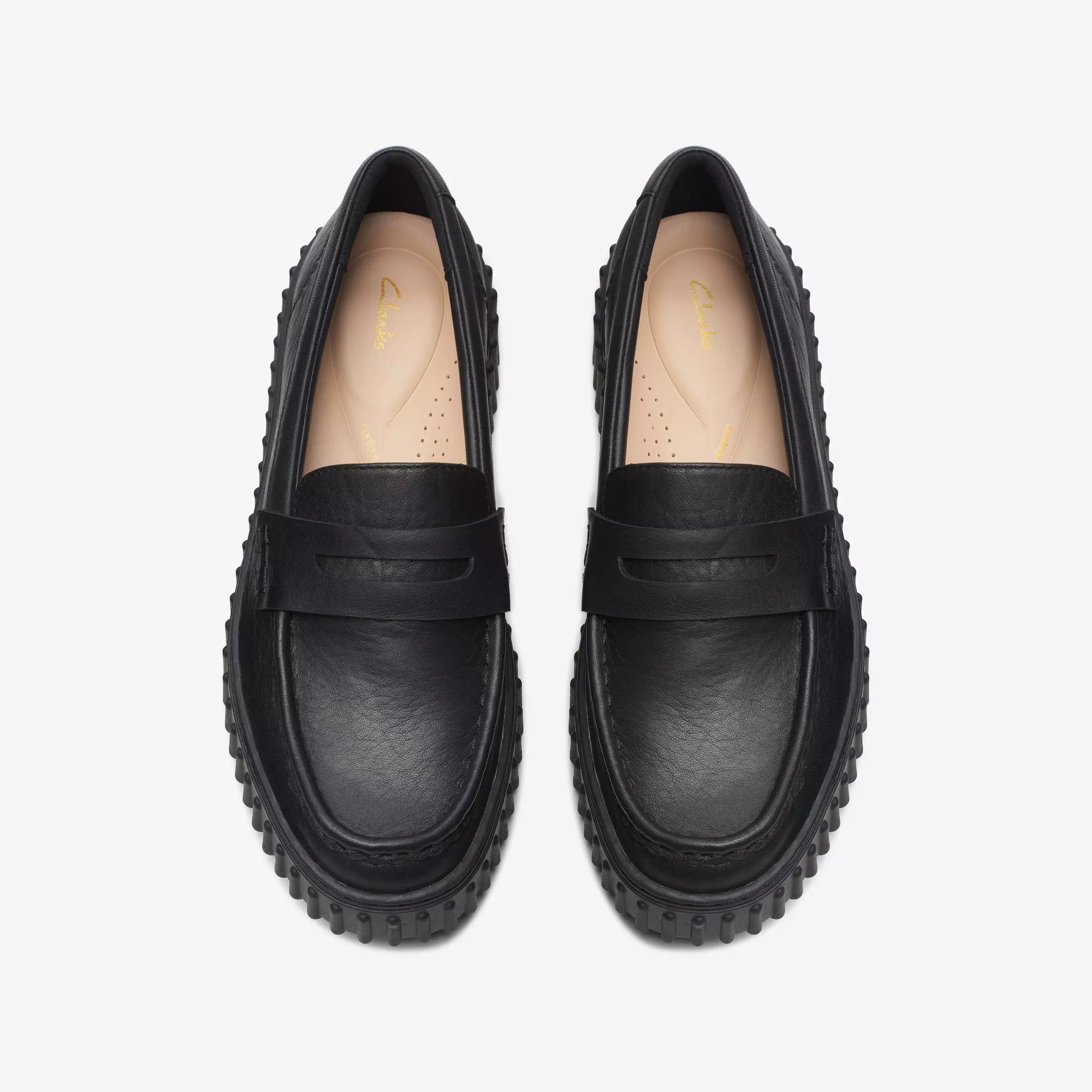 Clarks Torhill Penny 26174870 Mocassino Pelle Nero Tacco 4cm