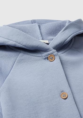 Benetton Felpa Bimbo Cappuccio Cotone Biologico Bottoni 62