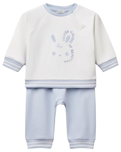 Benetton Comp. Tuta Felpa Unisex Girocollo Stretch Logo