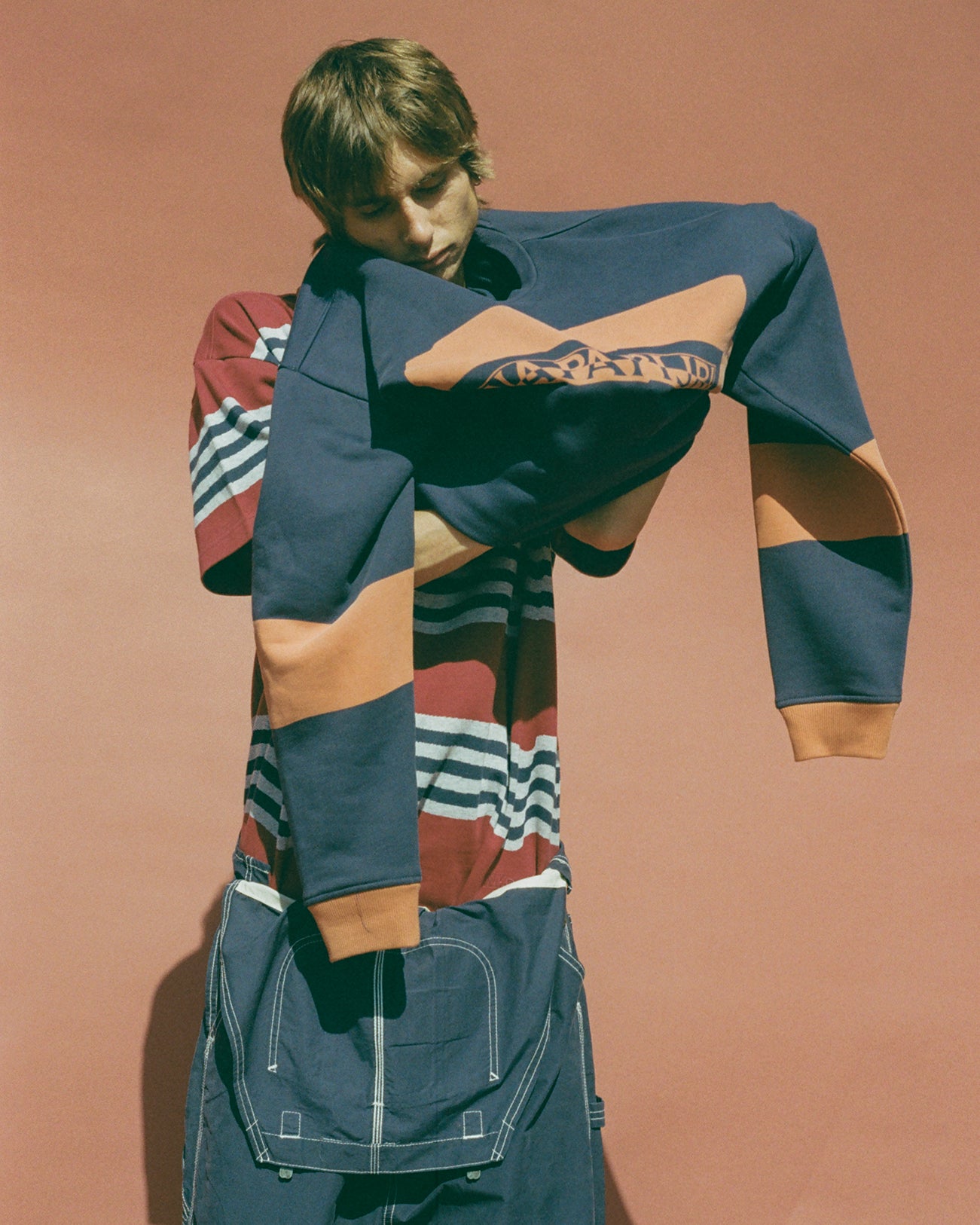 Martine Rose Bacchus felpa blu cotone oversize