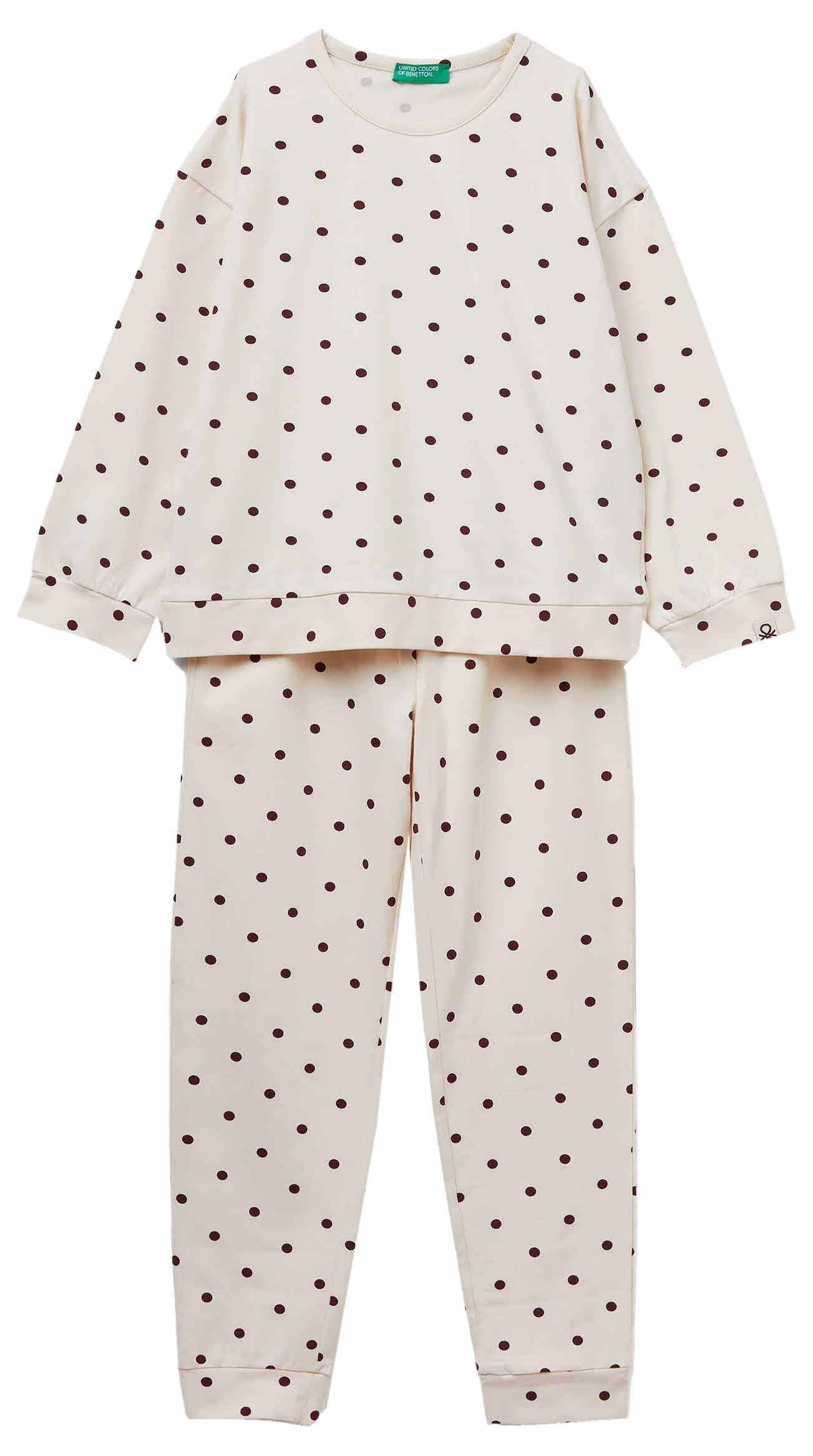 Benetton 3ZMB0P093 pigiama bambina cotone taglia XS fantasia