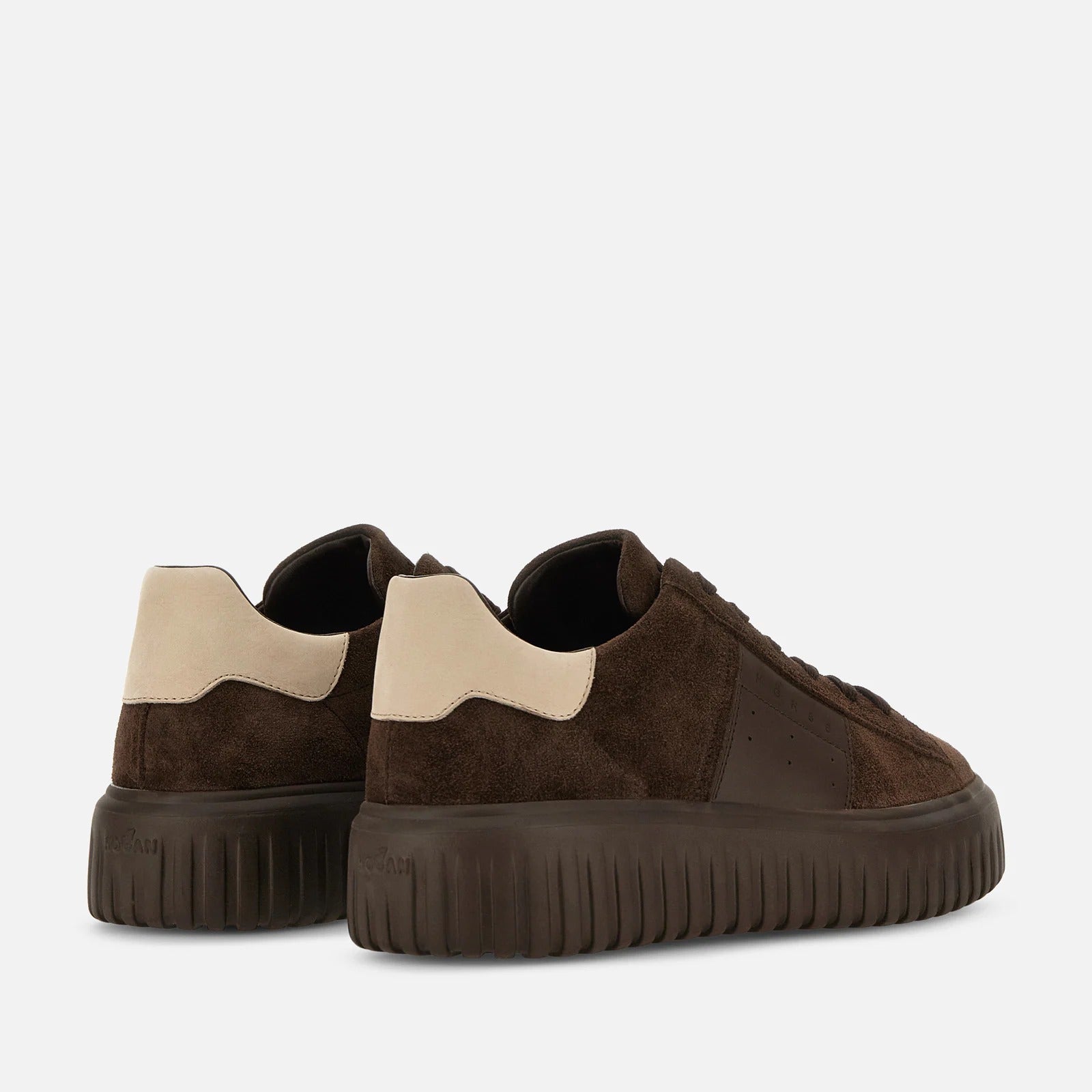 Hogan H-Stripes HXM6450FO7TUH Sneaker Uomo Marrone Suede