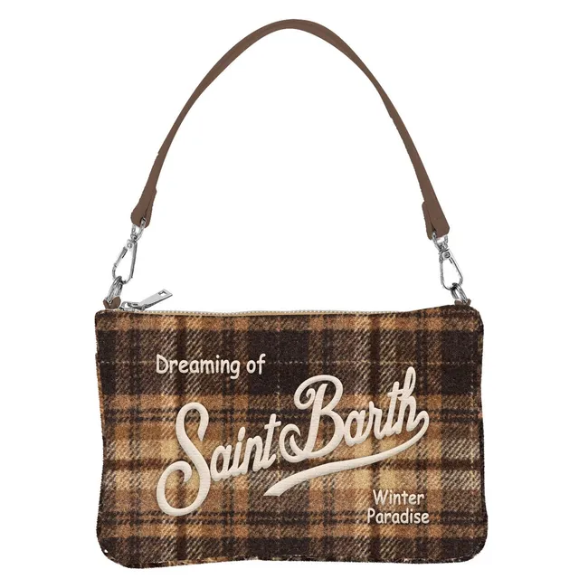 MC2 Saint Barth Parisienne Mini Wool Pochette Tartan