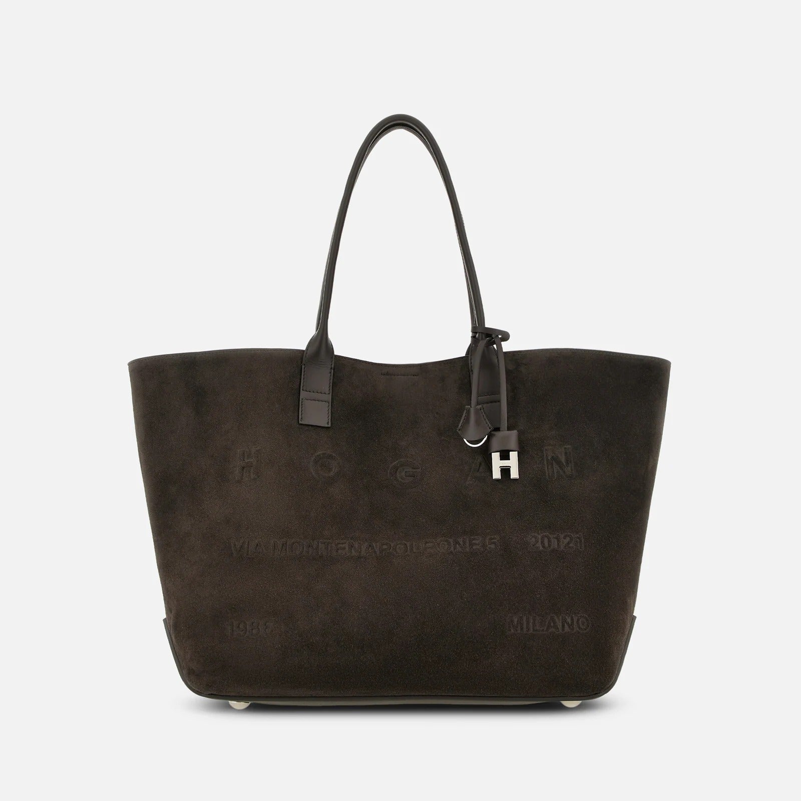 Hogan Address KBW01TA3300UGMS808 borsa shopping marrone