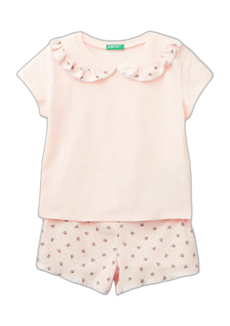 Benetton 30960p061 pigiama bambina M t-shirt+short jersey