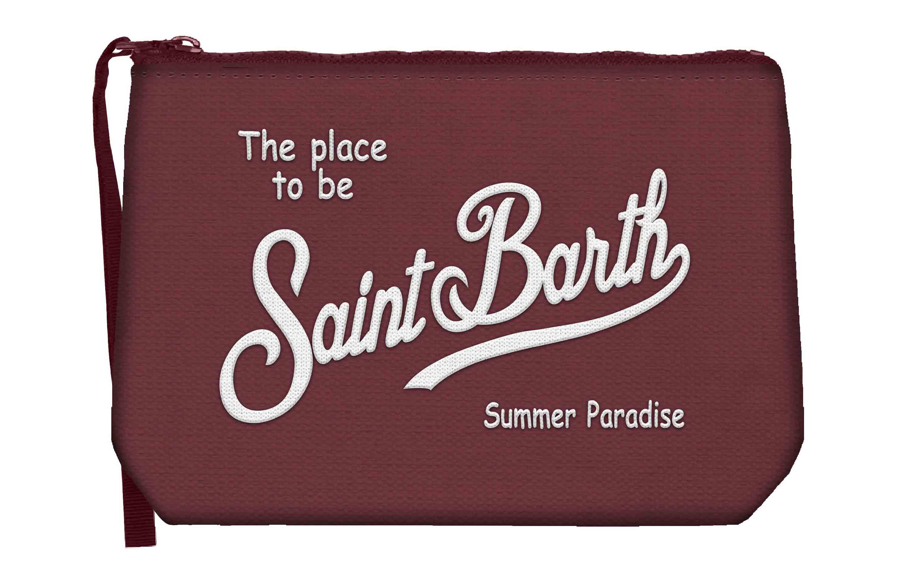 MC2 Saint Barth Aline Canvas pochette bordeaux cotone