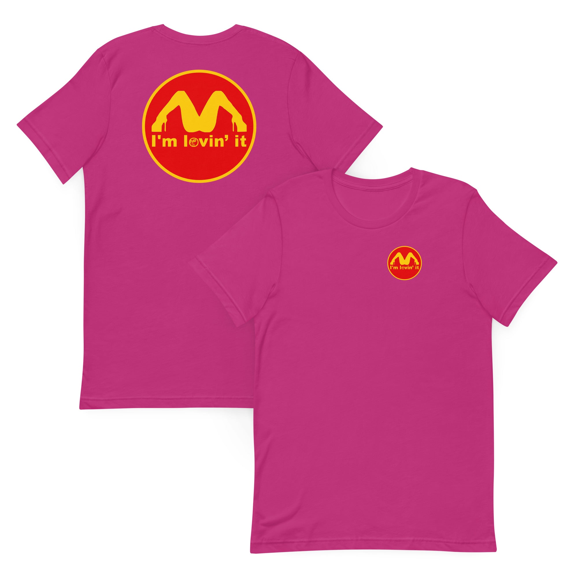 Pure Trash I'm Lovin It maglietta uomo Berry cotone
