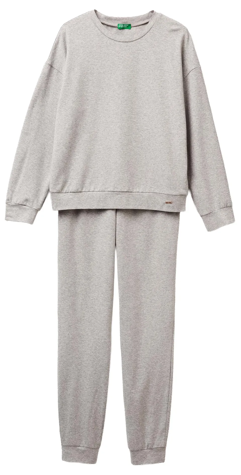 Benetton 3L333P04A Set Pigiama Donna S Tessuto Caldo