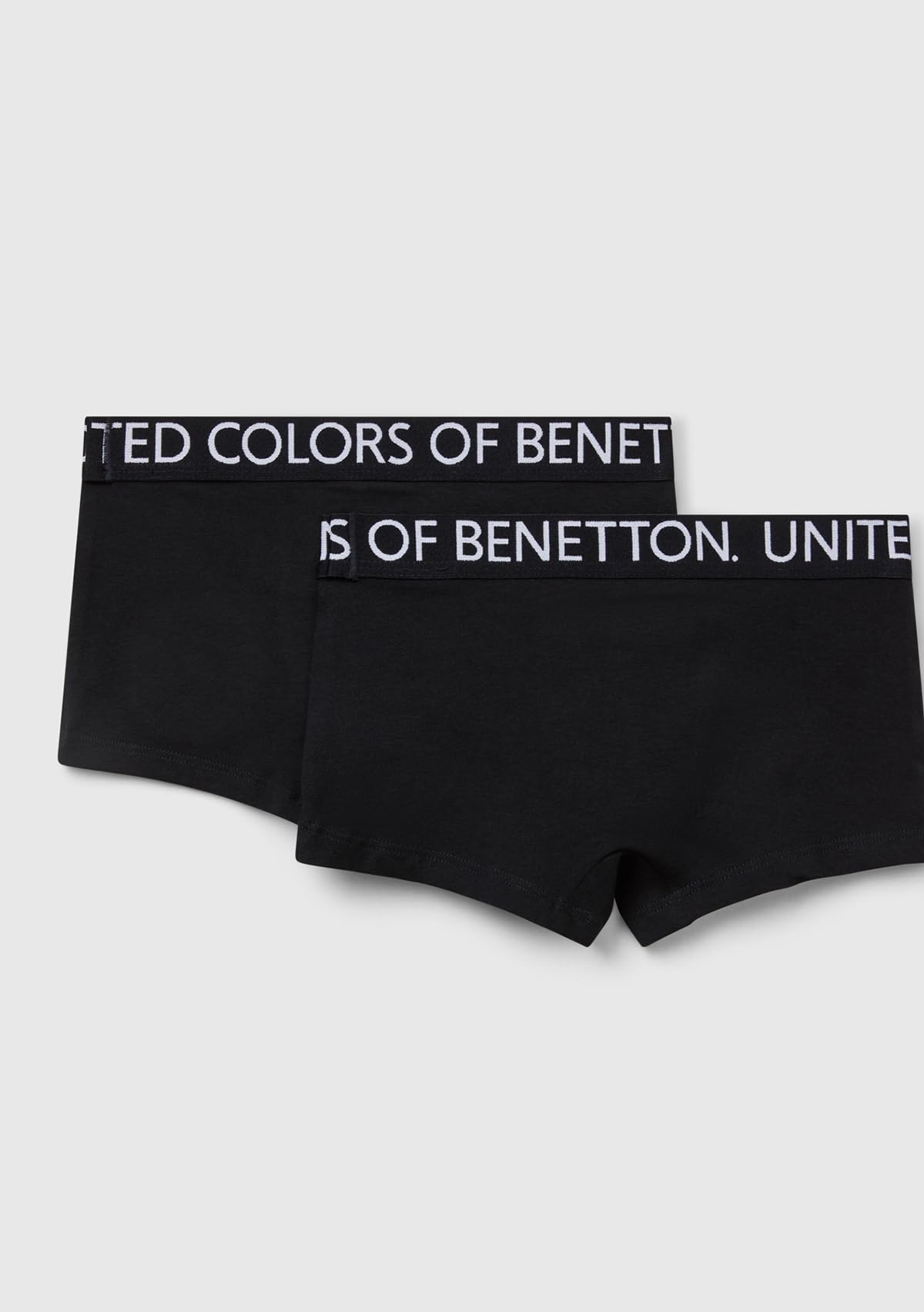 Benetton 3op80x230 Boxer Bambino Nero 2 Pezzi