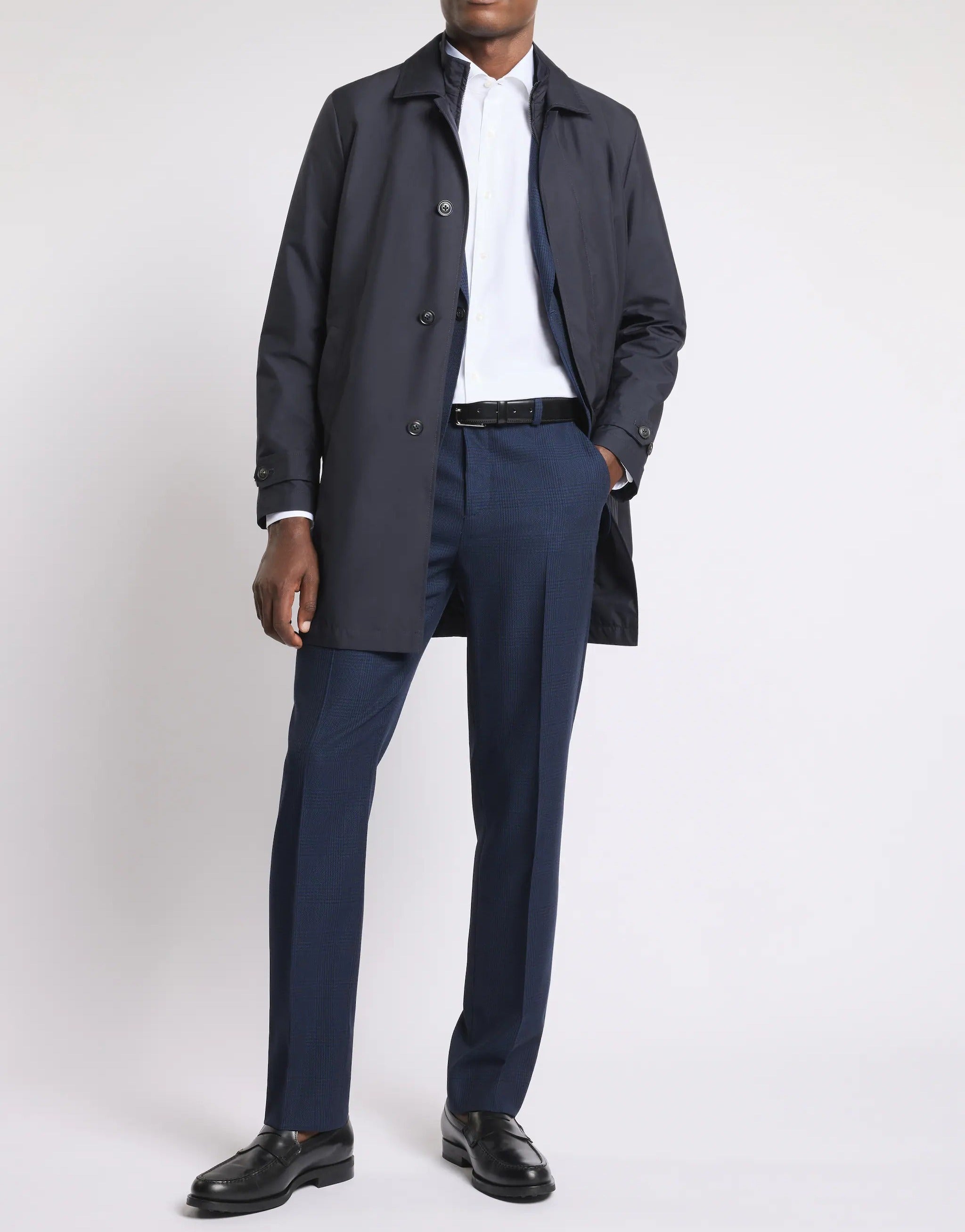 Fay Morning Coat NAM6252 cappotto uomo blu tecnico